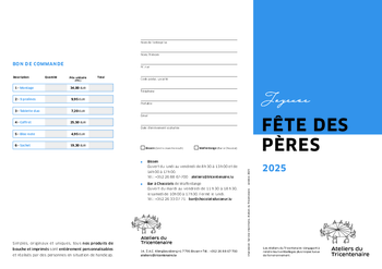 Nouvelle brochure de Ateliers du Tricentenaire Société Coopérative
